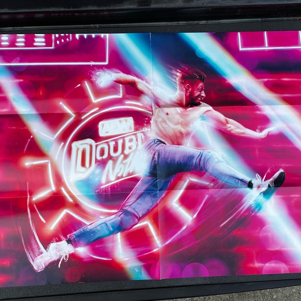 AEW Double or Nothing Poster Featuring Orange Cassidy from Pro Wrestling Crates